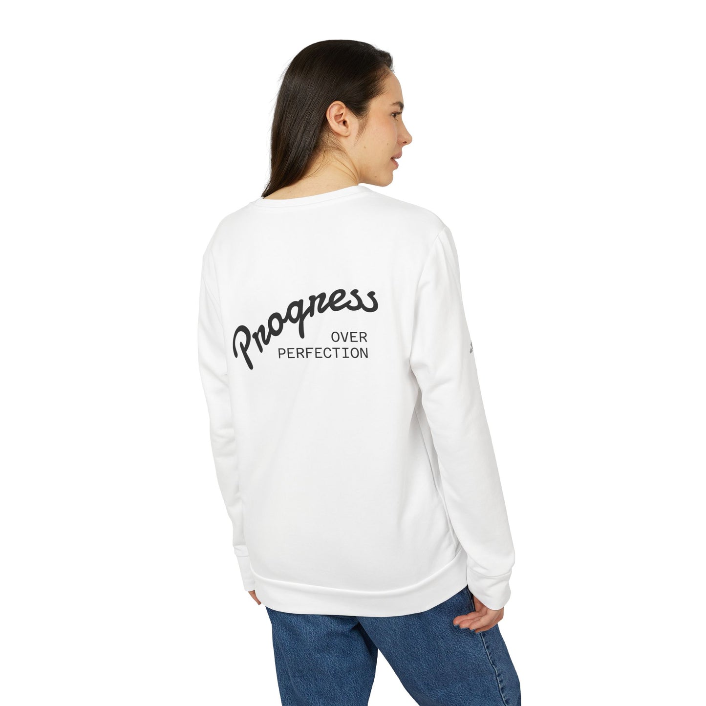 Progress Over Perfection Adidas Crewneck